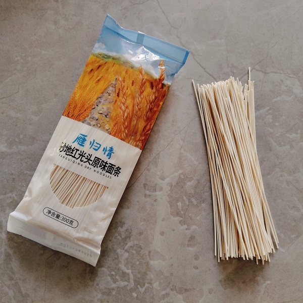 桃39园 雁归情 砂地红光头原味面条4袋（300克/包*4）