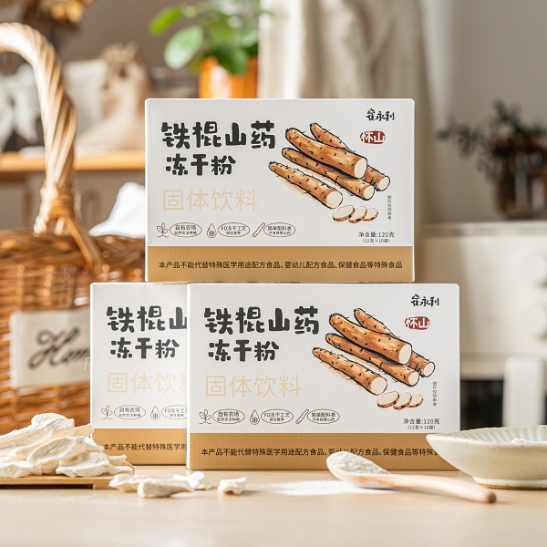 桃130园 河南焦作温县老崔生态冻干铁棍怀山药粉1盒（12克*10袋）
