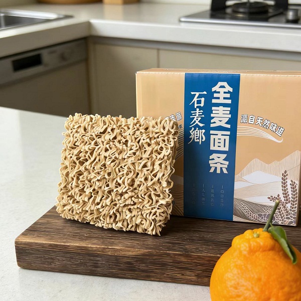 石头麦全麦面条8包（75g/包*8包，共600克）