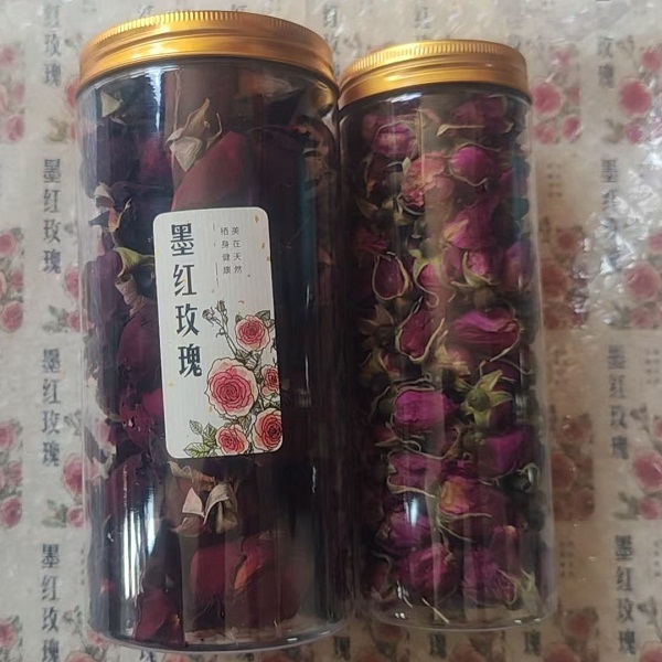 桃63园 降军胜 生态玫瑰花茶（2瓶，50克/瓶*2瓶，平阴和墨红玫瑰各一瓶）